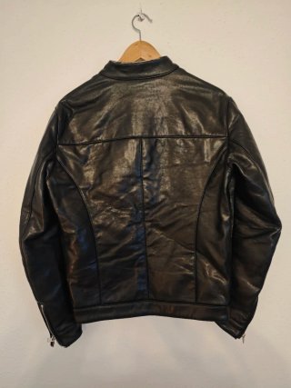 Chaqueta negra de cuero sintético forrada, ZARA, S