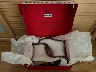 Botas de agua Hunter multicolor blancas