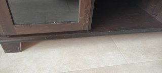 Mueble TV y Estantería Salón Madera Oscura