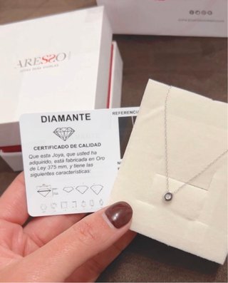 Cadena Oro Blanco Diamante ARESCO