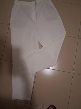 Pantaloni Zara bianchi TG M