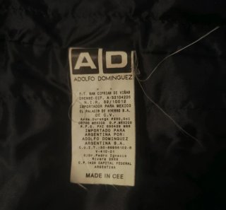 Abrigo largo negro Adolfo Domínguez talla 48-L/XL