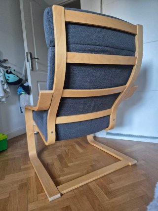 Sillón Poäng Ikea gris antracita