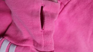 Adidas 3 Stripes Zip Hoodie Pink Size S/M