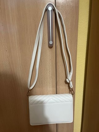 Borsa Yves Saint Laurent bianca e dorata