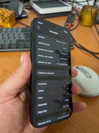 iPhone 12 Negro 64GB | ¡Batería al 97%! Impecable