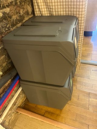 4 cubos de basura para reciclaje