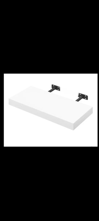 Mensola grigio/bianco metallo/legno