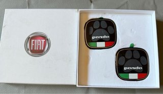 Insignias Fiat Panda Patas y Bandera Italiana