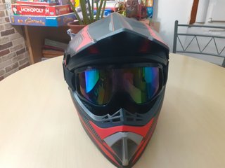 Casco Motocross VIRTUE Talla M +Gafas Espejo NUEVO