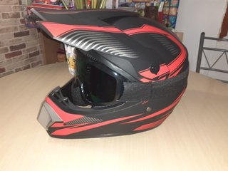Casco Motocross VIRTUE Talla M +Gafas Espejo NUEVO