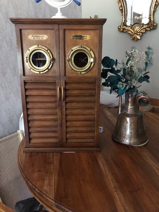 Mueble auxiliar náutico madera y metal