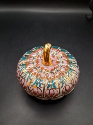 Caja porcelana tailandesa calabaza
