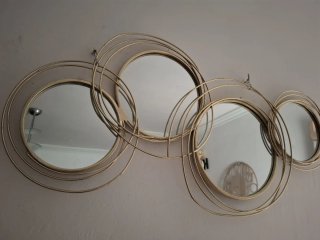 Decoración de  Pared de Metal Dorado Nuevo