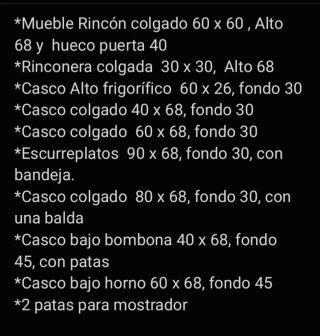 Mueble cascos de cocina blanco modular