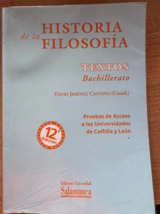 Historia de la filosofía textos : bachillerato