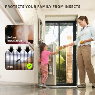 EXTSUD Mosquitera puerta magnética 90x210cm