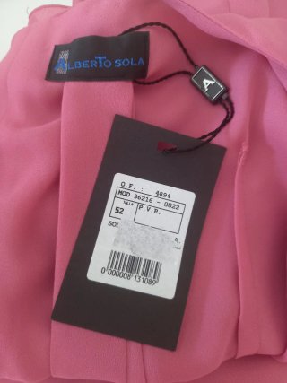 Blusa de tirantes rosa alta costura Alberto Sola