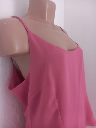 Blusa de tirantes rosa alta costura Alberto Sola