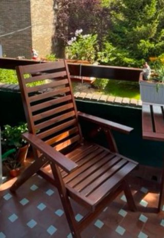 Sillas reclinable de madera para jardín