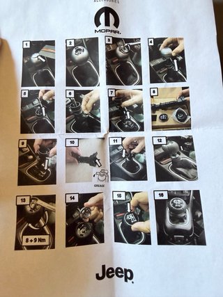 Pomo Palanca Cambios Jeep 6 Velocidades