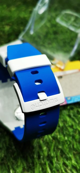 Reloj Swatch Original Azul y Blanco edición NASA