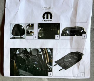Organizador Asiento Mopar Fiat Original