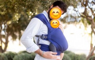 Mochila portabebés Boba Bliss azul