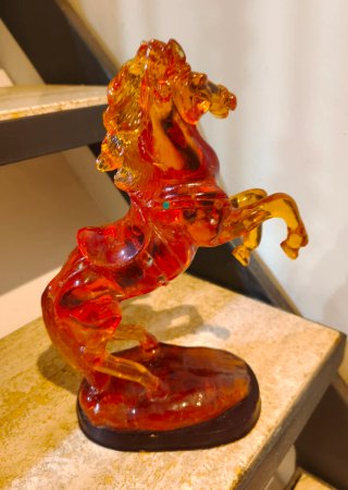 Scultura Cavallo Rampante in Resina - Feng Shui