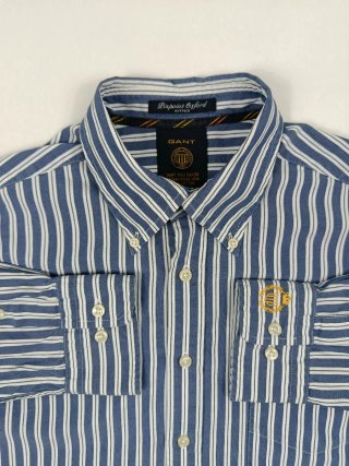 Camisa GANT Oxford Rayas Azul Blanco Talla L