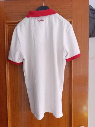 Polo Hugo Boss Talla S Blanco y Rojo