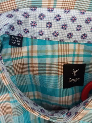 Camisa Begga manga corta talla 4XL.