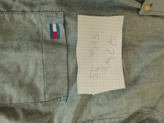 Camisa azul gris talla L