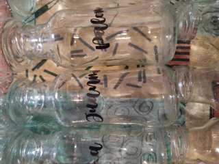 Botellas de cristal personalizadas con nombres
