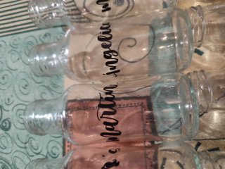 Botellas de cristal personalizadas con nombres
