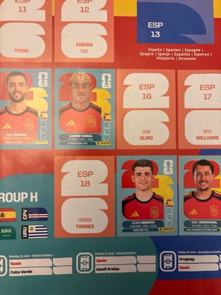 Álbum Panini Mundial 316 cromos pegados