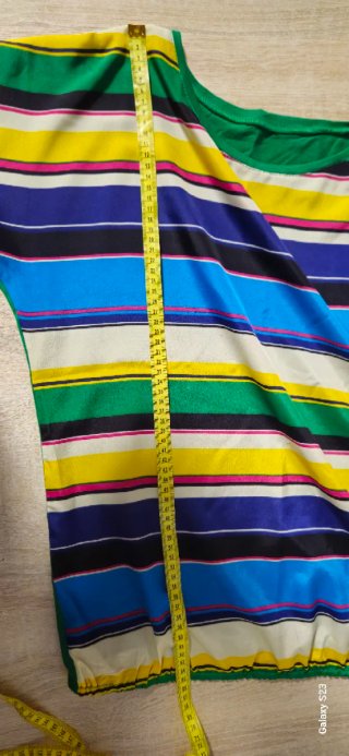 Blusa Donna Righe Colorate Oversize Estiva