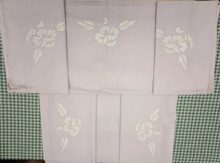 Juego sábanas bordadas a mano