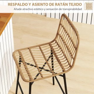 Taburete de ratán NUEVO 2 unidades