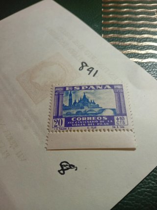 Sello España Correos 20 cts Virgen del Pilar