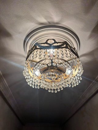 Lámpara de techo de cristal