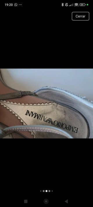Sandalias Armani Beige/Plata