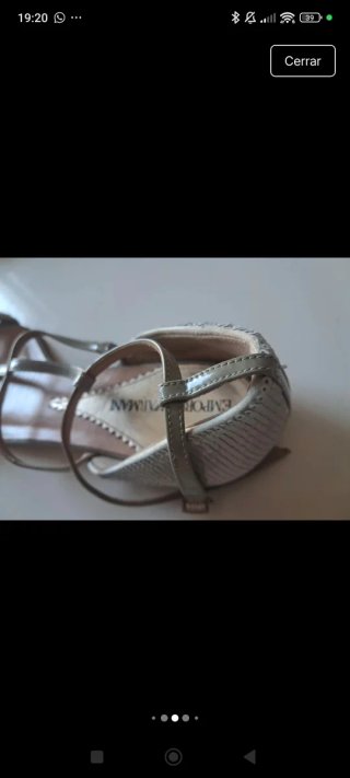 Sandalias Armani Beige/Plata