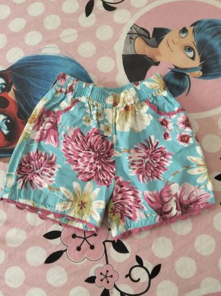Conjunto Verano Niña Blusa Rosa y Shorts Estampado