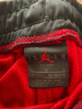Pantalones cortos Jordan rojos y negros