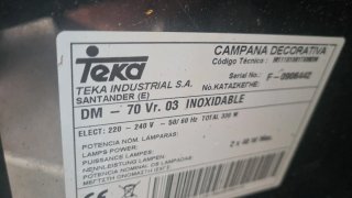 Campana extractora de acero inoxidable