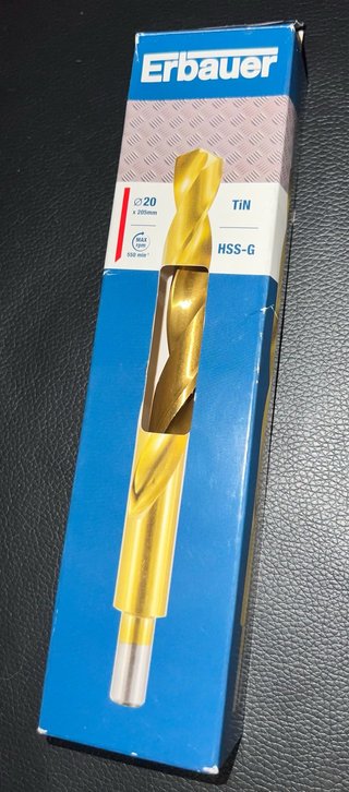 Broca HSS TiN 20mm Erbauer