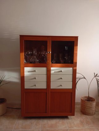 Mueble salón comedor completo madera.