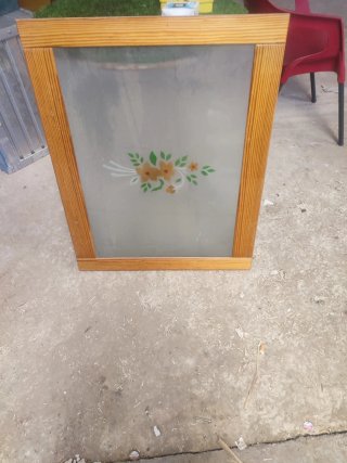 Ventana fija de madera
