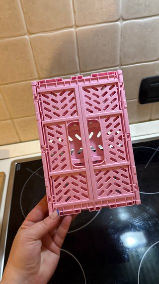2 Cassette Organizer Pieghevoli Mini Rosa Lilla